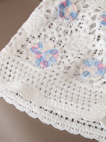 Women's Summer Fresh Embroidered Crochet Vest - Paired With Chiffon Blouse