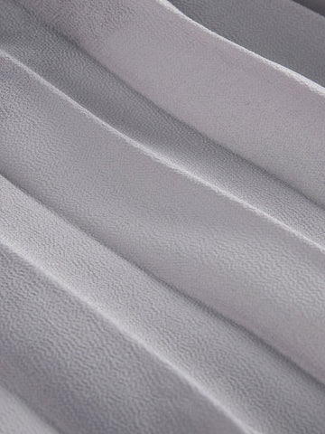 Joyfunear One Shoulder Ruffle Trim Pleated Formal Dress