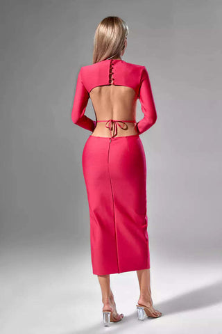 Kamila Rose Red Midi Dress