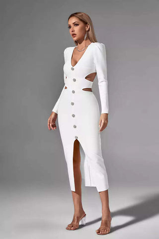 Kayla White Bandage Dress