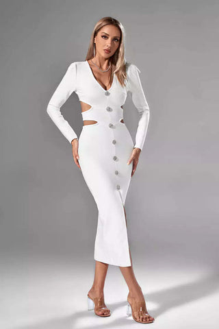 Kayla White Bandage Dress