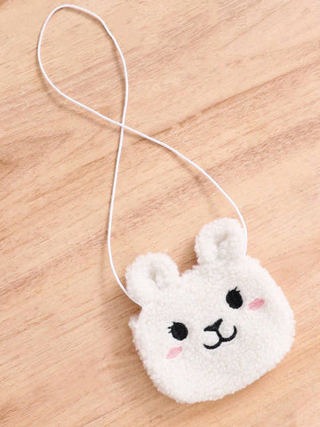 Knitted Solid Color Round Neck Fitted Casual Dress With Cross Body Bag, For Young Girl