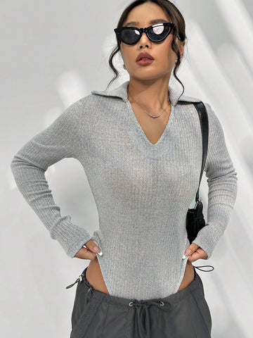 Knitted Texture Bodysuit