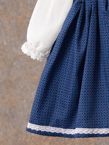 Korean Style Ruffled Collar Dress