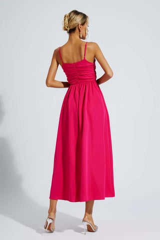 Kyla Rose Red Slip Vacation Maxi Dress