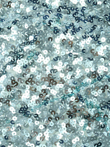 LOVE&LEMONADE Contrast Sequin One Shoulder Mesh Overlay Hem Formal Gown