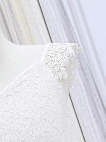 Lace Mesh Mermaid Hem Formal Dress Wedding Party Dress Mommy And Me Matching Outfits(2 Pieces Are Sold Separately)