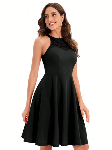 Lace Mini Vintage Style Dress For Women