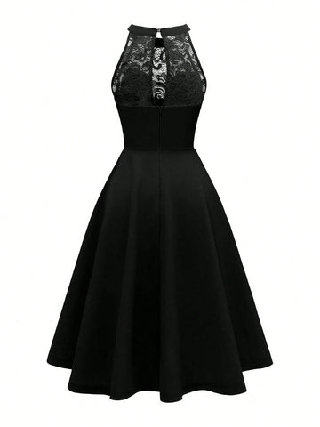 Lace Mini Vintage Style Dress For Women