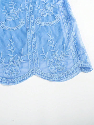 Ladies' Elegant Off-Shoulder Solid Color Lace Dress With Waistband For Prom, Evening Party