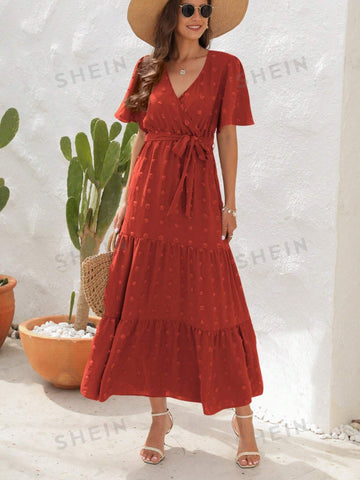 Ladies' Jacquard Wrap Dress
