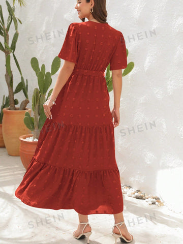Ladies' Jacquard Wrap Dress