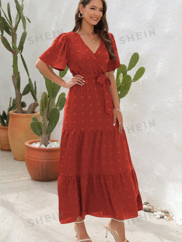 Ladies' Jacquard Wrap Dress