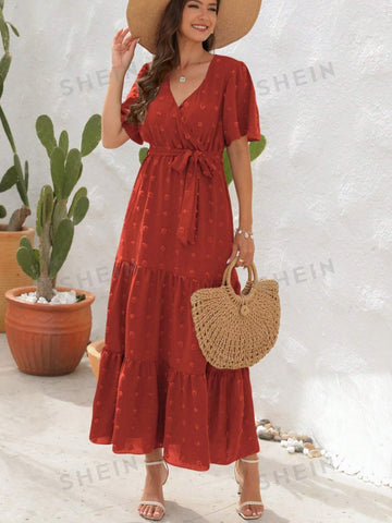 Ladies' Jacquard Wrap Dress