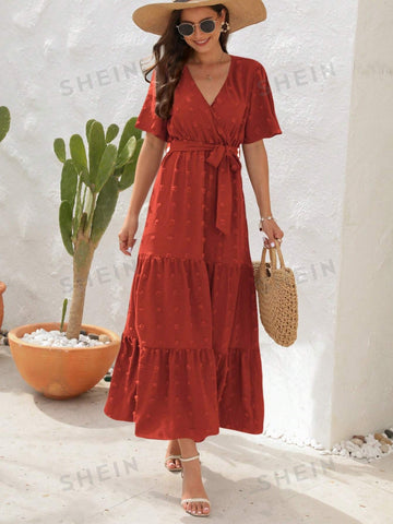 Ladies' Jacquard Wrap Dress