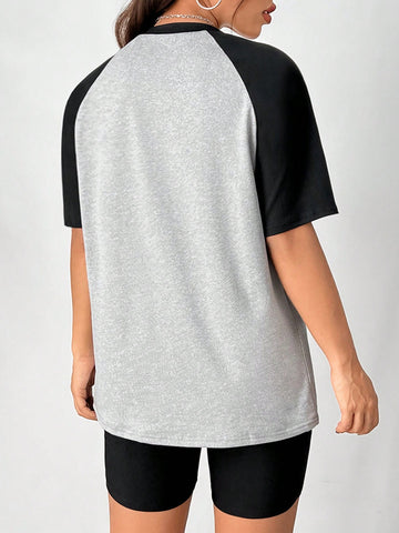 Ladies' Raglan Sleeve T-Shirt And Shorts Set