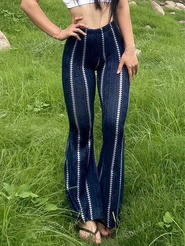 Ladies' Sexy Geometric Print Casual Leggings