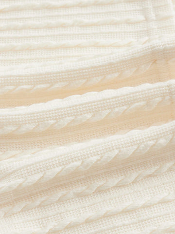 Ladies' Simple Solid Color Strapless Top And Side Slit Straight Skirt 2pcs Set