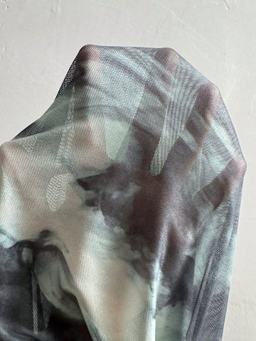 Ladies' Tie-Dye Mesh Long Sleeve Bodysuit