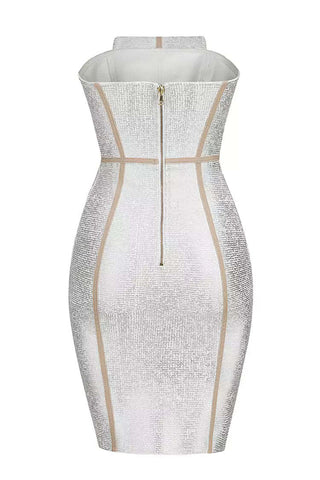 Laila Silver Bandage Mini Dress