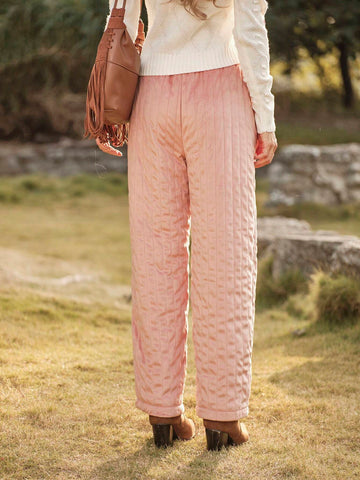 LanaWest Women's Padded Loose Warm Harem Cotton Pants