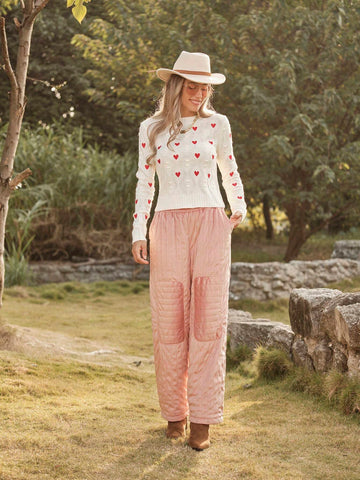 LanaWest Women's Padded Loose Warm Harem Cotton Pants