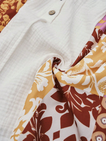 Women's Western Country Pattern Patchwork Casual Shirt