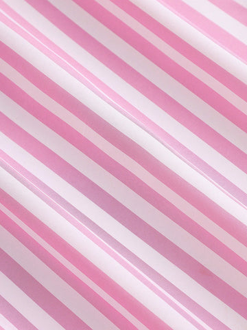 Lantern Sleeve Stripe Print Shirt Women Fall Spring Casual Pocket Button Up Top