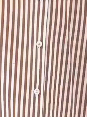 Leisure And Elegant Striped Long Sleeve Shirt For Commuting