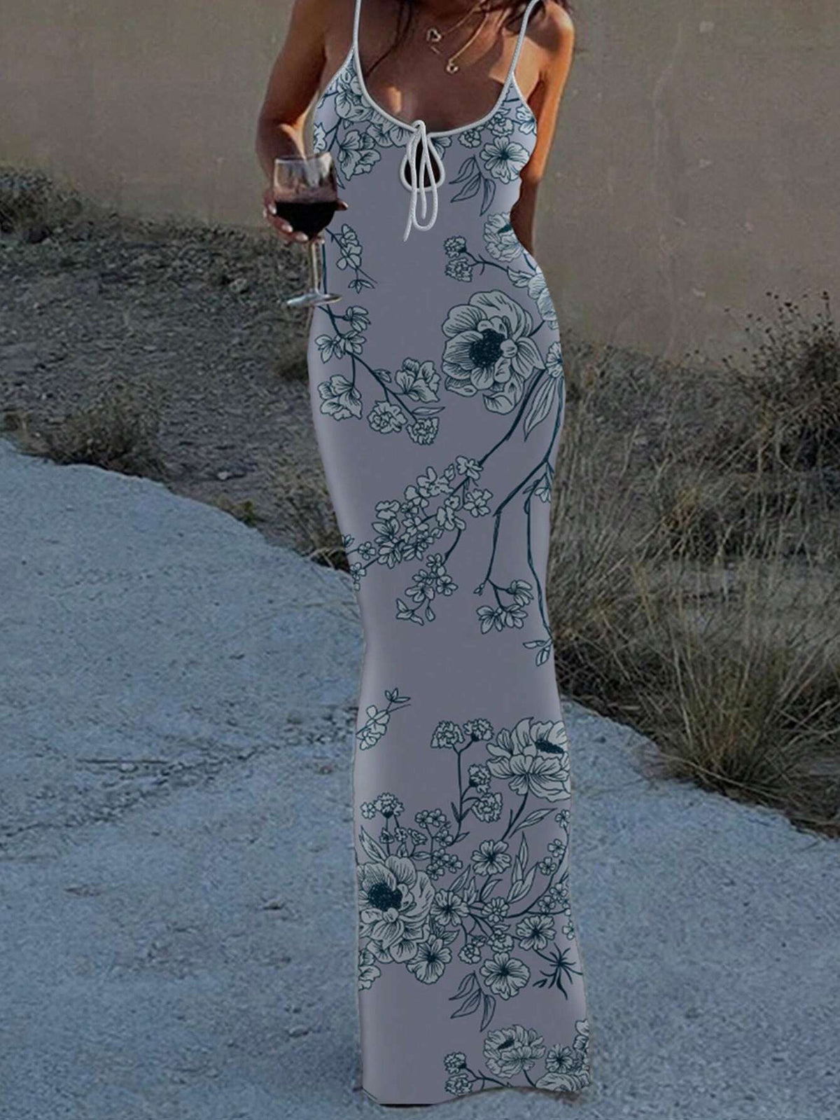 Leopard Print Spaghetti Strap Fashionable Dress With Bandage, Backless Design