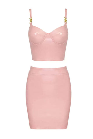Lilah Pink PU Bandage Set