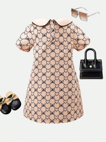 Little Girls" Casual A-Line Dress