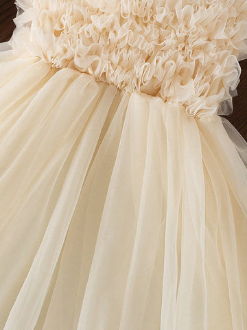 Little Girls' Champagne Cocktail Dress, Perfect For Parties, Summer