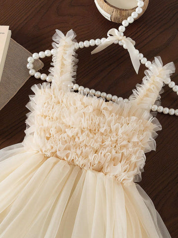 Little Girls' Champagne Cocktail Dress, Perfect For Parties, Summer