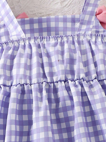 Little Girls' Cute Butterfly & Floral Print Dress