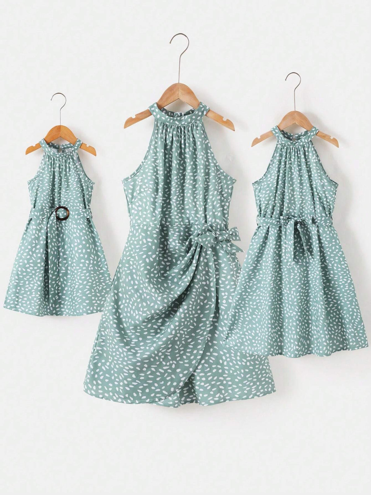 Little Girls' Printed Open Shoulder Casual Vacation Summer Dress