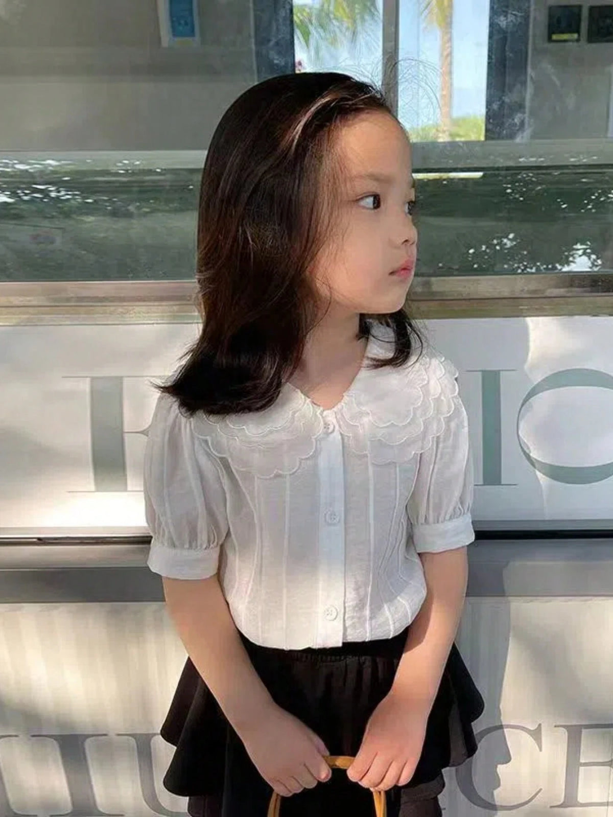 Little Girls' Summer Thin Short Sleeve Shirt