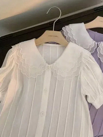 Little Girls' Summer Thin Short Sleeve Shirt