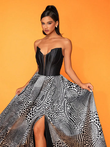 Long High-End Elegant And Graceful Evening Dress