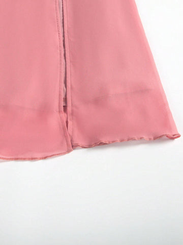 Long Off Shoulder Bridesmaid Dress With Lace Shoulder, Waist Belt And Slit Skirt