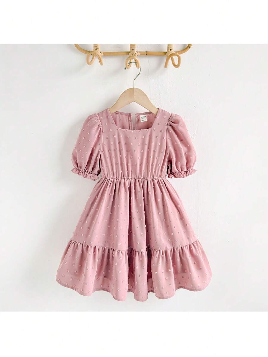 Young Girl Fashion Casual Floral Print Vacation Style Sundress, Versatile For Outdoor, Home, Back To School, Spring/Summer