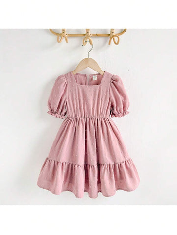 Young Girl Fashion Casual Floral Print Vacation Style Sundress, Versatile For Outdoor, Home, Back To School, Spring/Summer