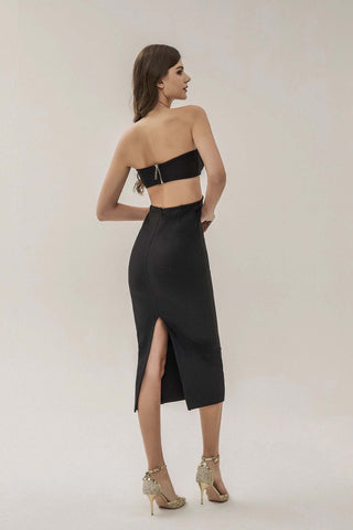 Lucille Black Bodycon Dress