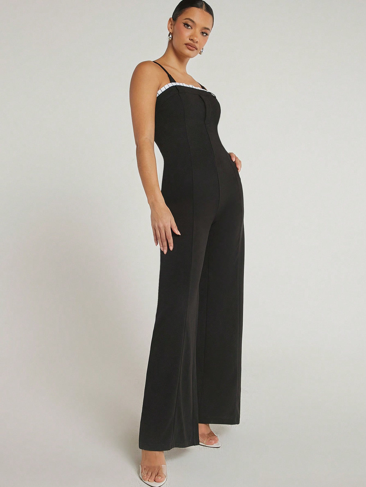 Luxe Striped Wide Leg Cami Jumpsuit