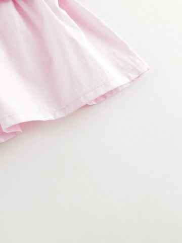 Young Girls Baby Sweet Butterfly Print Patchwork Hem Round Neck Long Sleeve Casual Dress Hoodie Dress, Autumn