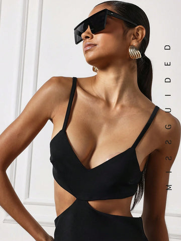 MISSGUIDED Asymmetric Cut Out Detail Mini Dress