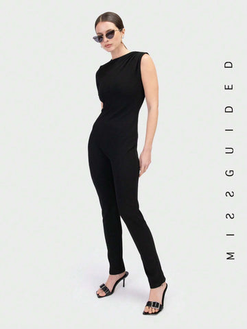 MISSGUIDED Asymmetric Sleeved Unitard