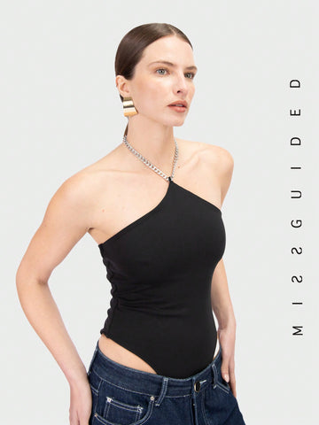 MISSGUIDED Chain Neck Halter Body
