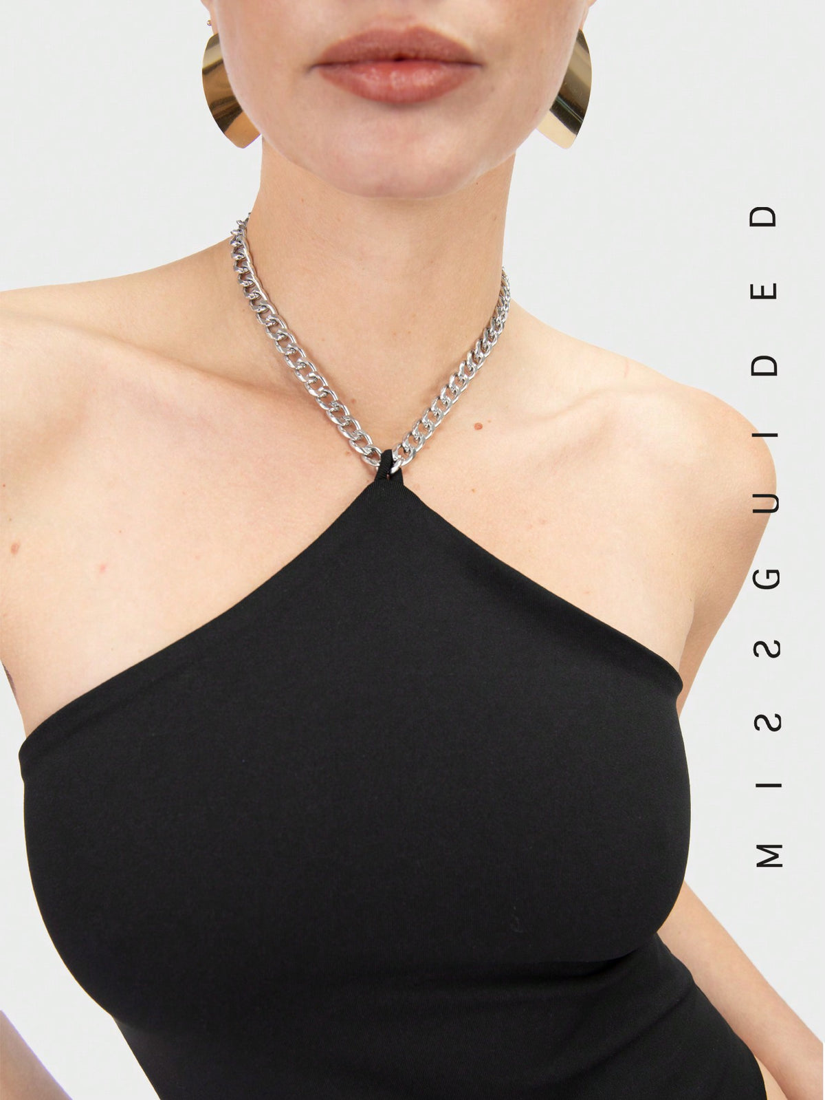 MISSGUIDED Chain Neck Halter Body