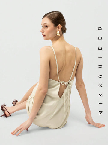 MISSGUIDED Cowl Neck Slip Dress